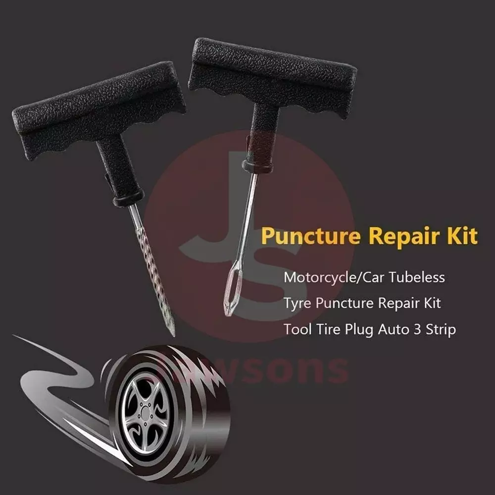 Jawsons Compact & Durable Tubeless Tire Repair Kit for Emergency Road Situation, ‎TR-RPR-KIT (Set of 8 Pcs)