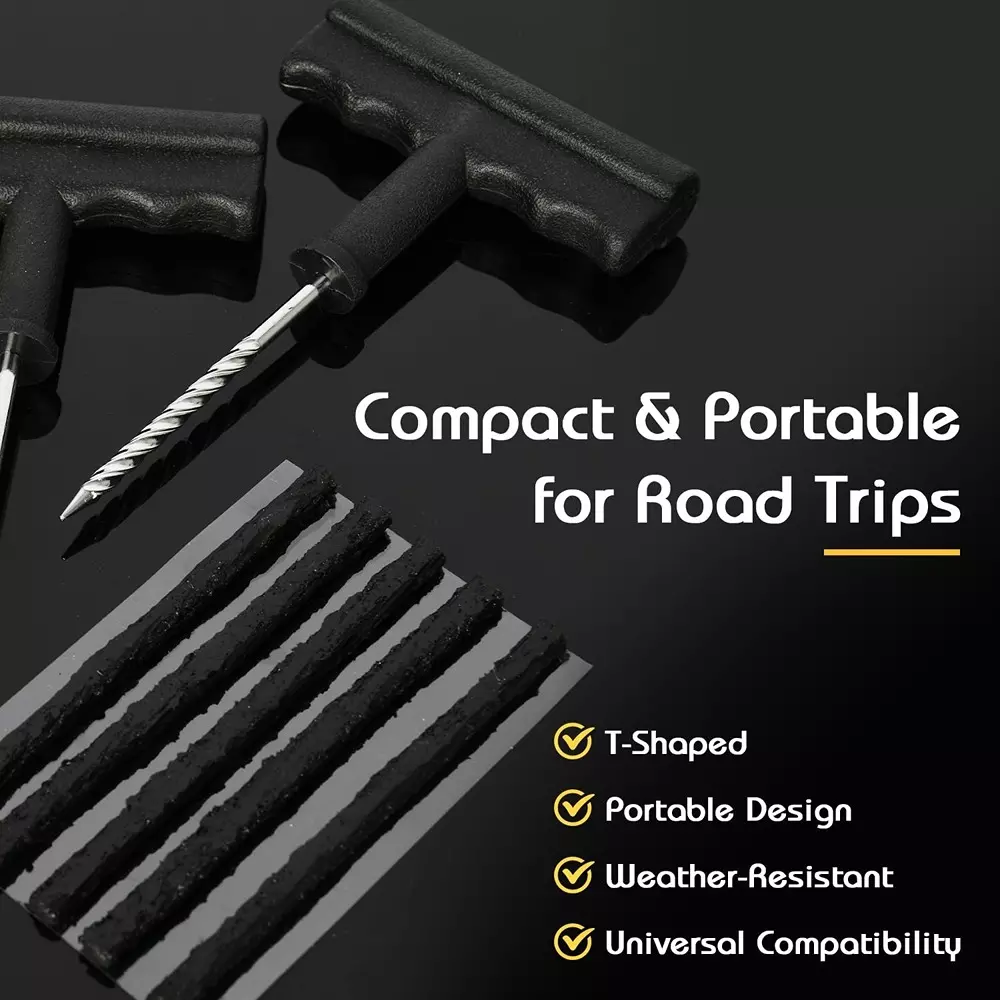 DELI 7 Pcs Tyre Repair Kit PP+Butyl Rubber, EDL120001