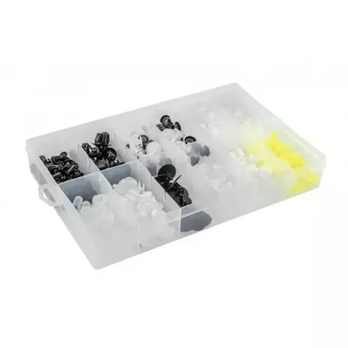 Hogert Technik 345 Pcs Trim Clips Assortment Set for Bodywork, Finishing Work in Peugeot Cars, HT8G551