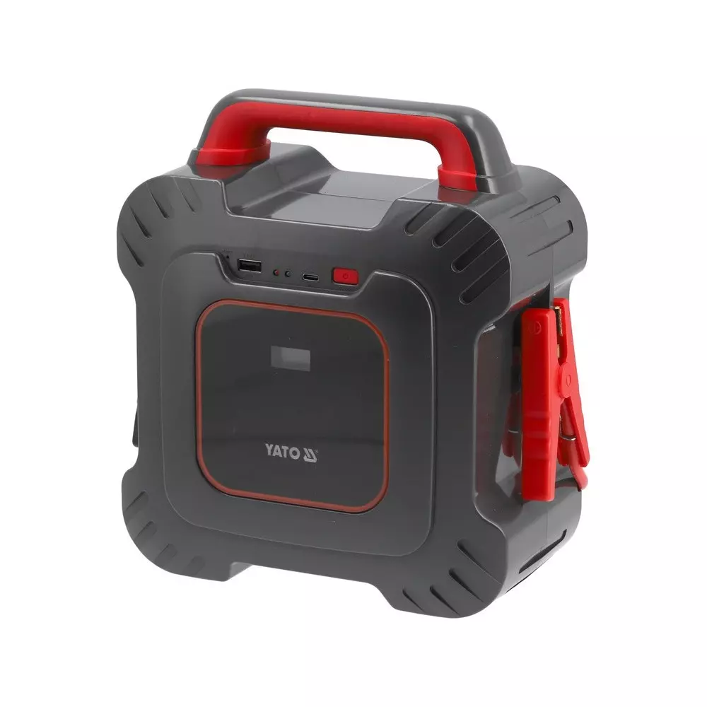 Yato Jump Starter Ultra Capacitor Digital LED Display -40 to 65°C Working Temperature and USB Type-C, 12 V Car Charger, YT-83070