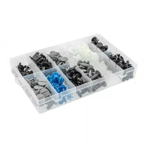 Hogert Technik 308 Pcs Trim Clips Assortment Set for Bodywork, Finishing Work in Fiat Cars, HT8G552