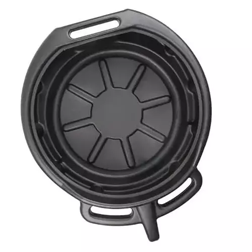 Veltrix Spill-Proof Oil Drain Container 7.5 L, Heavy Duty Garage Fluid Recovery Pan with Handles for Engine Oil Changes, Coolant Drainage & Vehicle Servicing