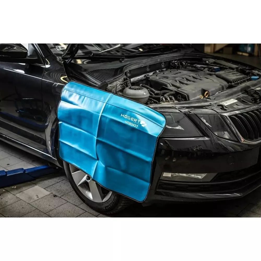 Hogert Technik Magnetic Protective Cover in Blue Polypropylene Size 59x79 cm for Protecting The Car From Scratch During Repair, HT8G437
