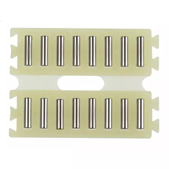 INA Double Flat Cage Assembly for Needle Rollers, 8 rollers per cage, 2.5 mm roller diameter, FF2535-ZW-0-2