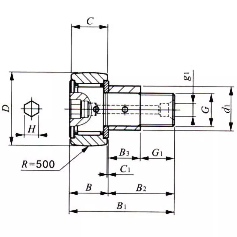 iko-cam-follower-with-eccentric-collar-cfe-b-62-mm-outer-diameter-and-29-mm-width-cfe24b