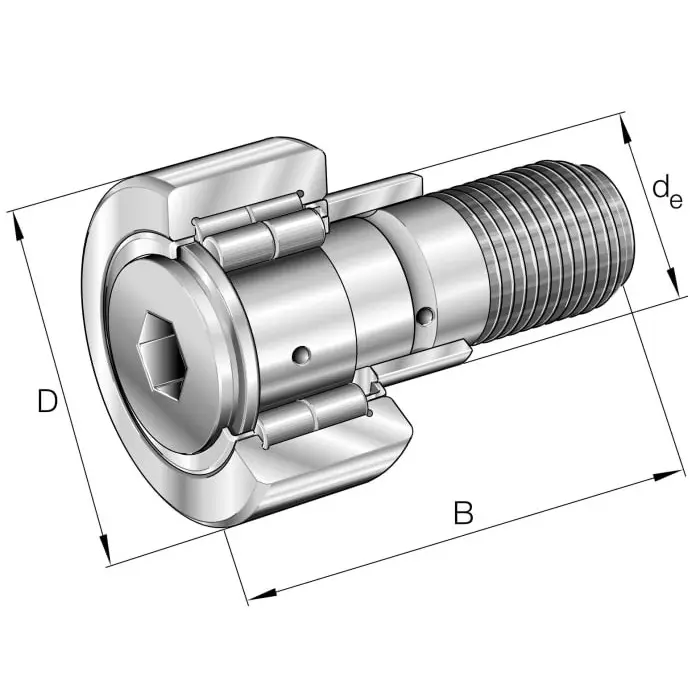 INA Yoke Type Track Roller , 62 mm OD, NUKRE62-A