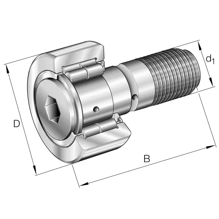 INA Yoke Type Track Roller , 80 mm OD, NUKR80-X-A