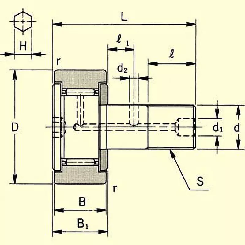 thk-cf-type-cam-follower-with-hexagon-socket-5x13-mm-cf10-1uu-a
