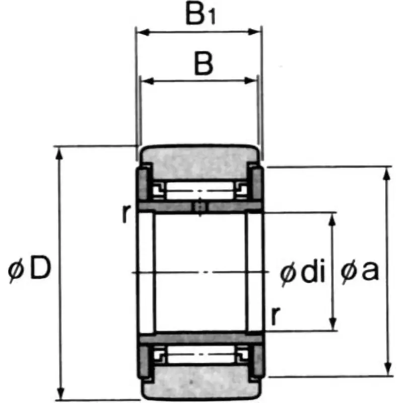 thk-non-separable-roller-follower-nart-28-mm-dimension-b-nart35r