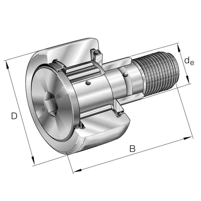 INA Yoke Type Track Roller , 35 mm OD, KRE47-PP-A