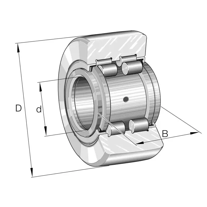 INA Yoke Type Track Roller , 50 mm ID, 90 mm OD, PWTR50-2RS-XL