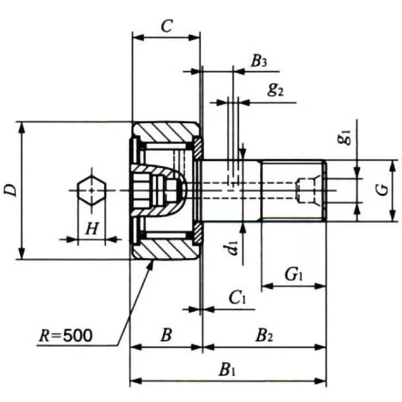 iko-standard-cam-follower-cf-b-16-mm-outer-diameter-and-11-mm-width-cf6b