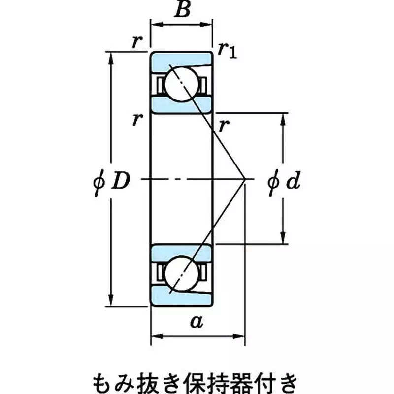 koyo-angular-contact-ball-bearings-7300-series-brass-machined-cage-200x310-mm-diameter-and-51-mm-width-b-7040fy