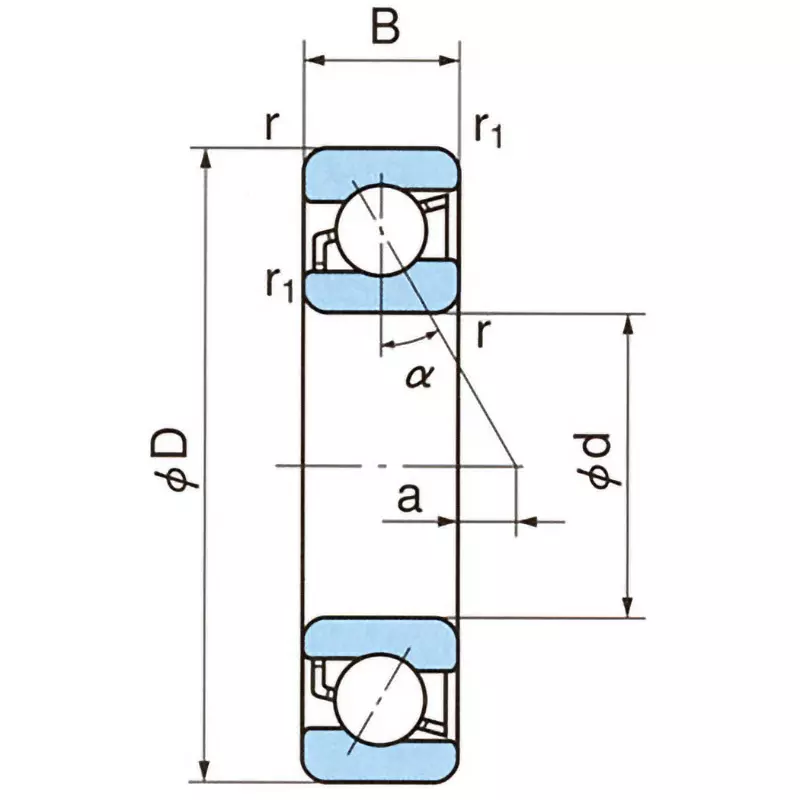 nachi-single-row-angular-contact-ball-bearings-model-7300-100x215-mm-diameter-and-47-mm-width-b-7320