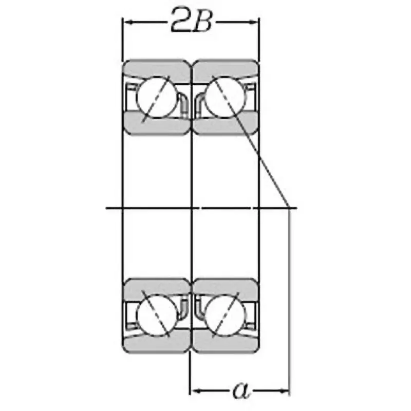 NTN Angular Contact Ball Bearing +7300 Type 25x62 mm Diameter, 7305L1DB/GLP4