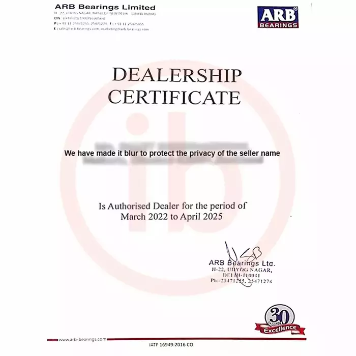 ARB Deep Groove Ball Bearing, Inner Dia 70 mm, Outer Dia 125 mm, Width 24 mm, 6214-ZZ