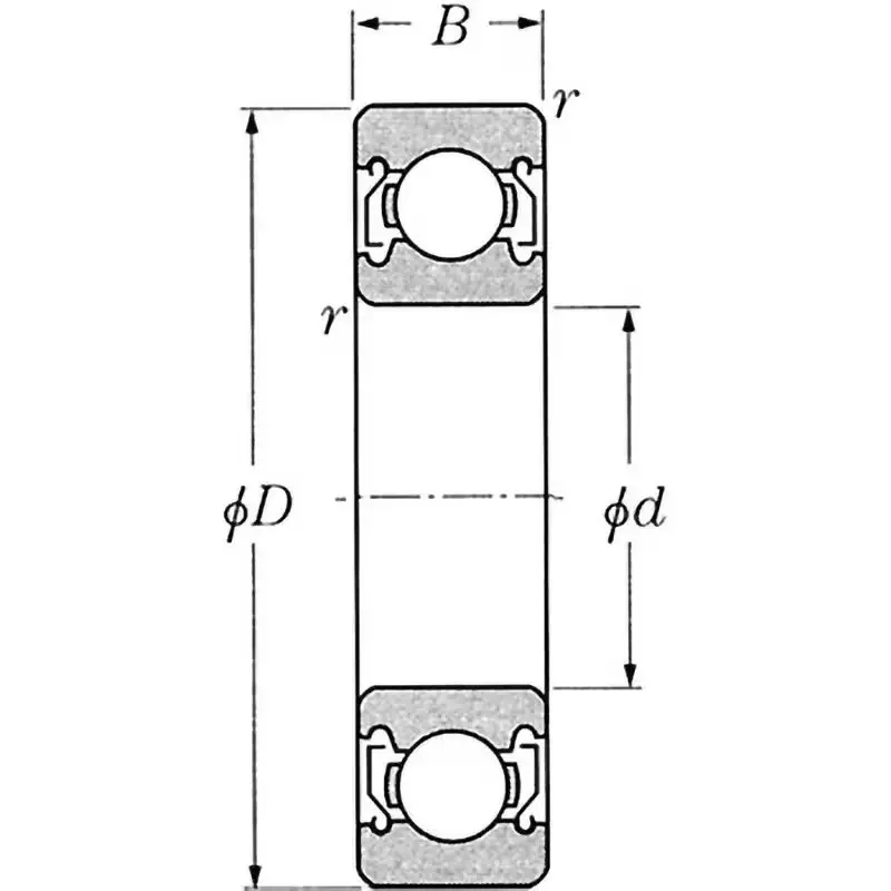NTN Deep Groove Ball Bearing 6200 Series 20 mm ID, 47 mm OD, 14 mm Width, 213-8336