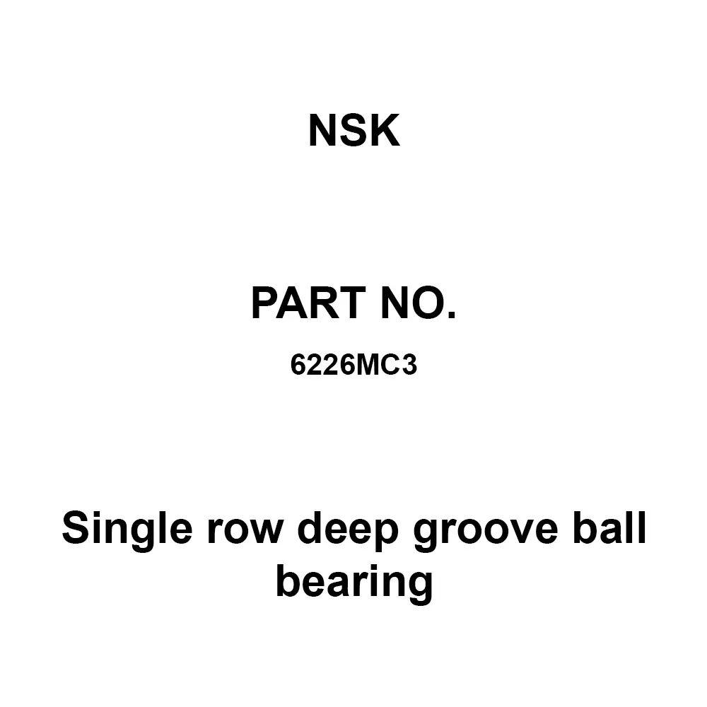 NSK Single Row Deep Groove Ball Bearing High Carbon Chromium Steel 130x230 Diameter 40 mm Width 8415155