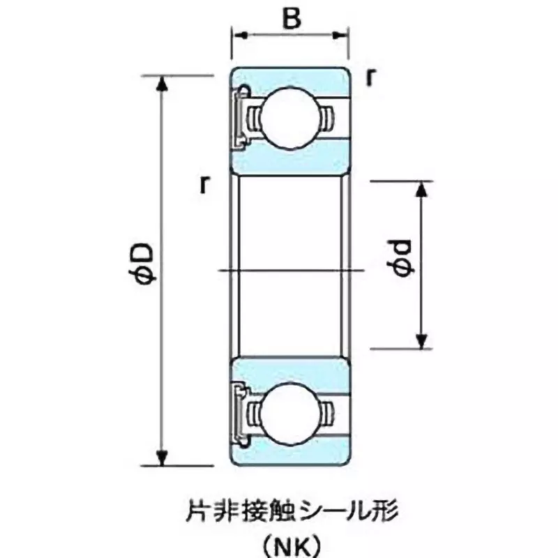 NACHI Single Row Deep Groove Ball Bearings 6200 Series NKE 35x72 mm Diameter and 17 mm Width B, 6207NKE