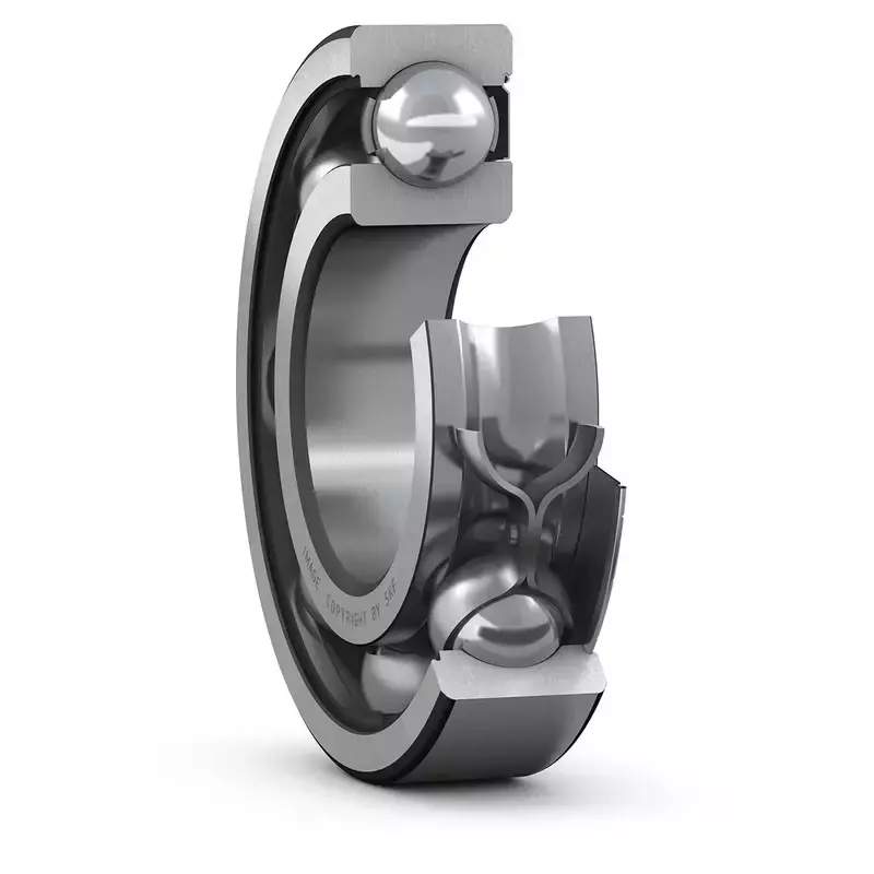 SKF Imported Single Row Deep Groove Ball Bearing, Inner Dia 10 mm, Outer Dia 19 mm, Width 5 mm, 61800-2Z