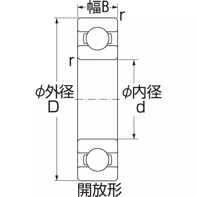 ntn-deep-groove-ball-bearings-series-6000-open-type-cm-105x160-mm-diameter-and-26-mm-width-b-6021cm