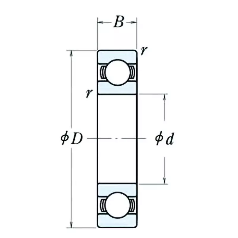 NSK Deep Groove Ball Bearings 6300 Series With Retaining Ring 20x52 Diameter 15 mm Width, 6304NR