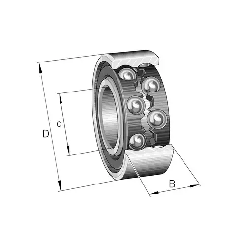 FAG Deep Groove Ball Bearing Double Row Inner Dia 12 mm, Outer Dia 32 mm, Width 14 mm, 4201-BB-TVH-C3