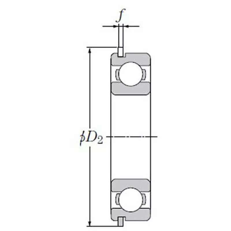 NTN Deep Groove Ball Bearing 6000 Type 40x68 mm Diameter and 15 mm Width B, 6008NRC3