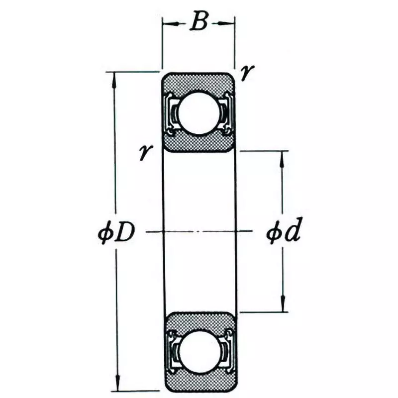 NSK Single Row Deep Groove Ball Bearing 6300 Series DD C3 Clearance 10x35 mm Diameter and 11 mm Width B, 6300DDC3