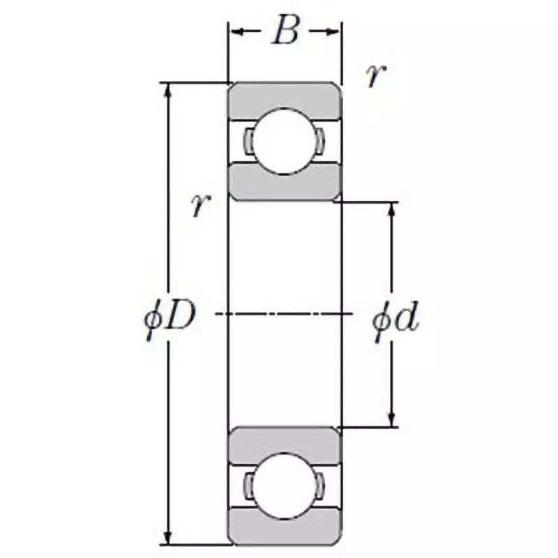 NTN Deep Groove Ball Bearing 6300 Type 85x180 mm Diameter and 41 mm Width B, 6317ZCM