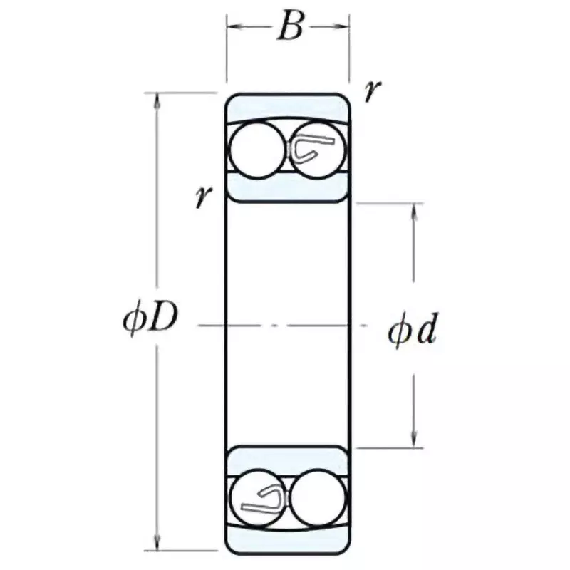 NSK Self-Aligning Ball Bearings Model 2300 80x170 mm Diameter and 58 mm Width B, 2316