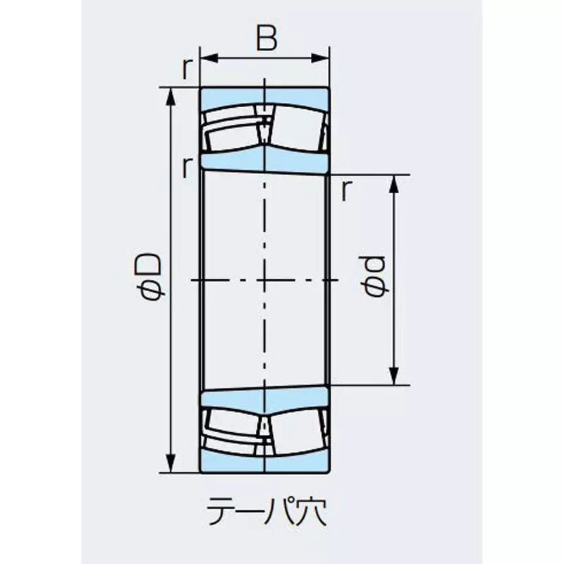 NACHI Self-Aligning Roller Bearings 24000 Series Phosphor Bronze Plate Cage W33KC3 110x170 mm Diamater, 24022AXW33K30C3