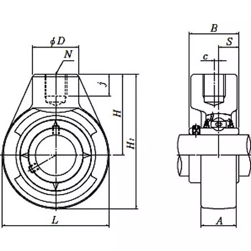 ntn-bearing-unit-hanger-type-unit-with-grease-nipple-2-14-inch-shaft-diameter-uchb212-204d1