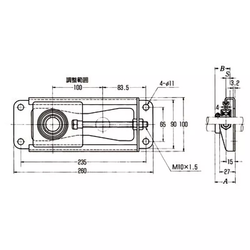 NTN Stretcher Unit Steel Plate Mini Type 17 mm Shank Diameter, ASPT203-10