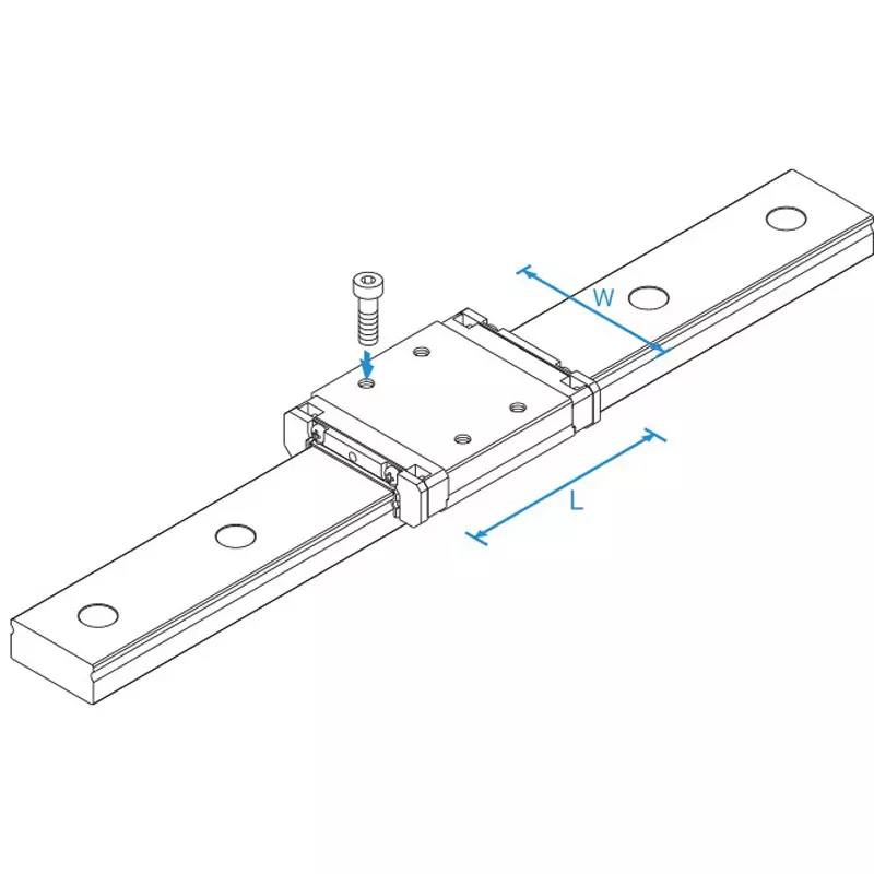 Thk SRS-WM Type Linear Motion Guide LM：320 mm Length, SRS9WMUU+320LM