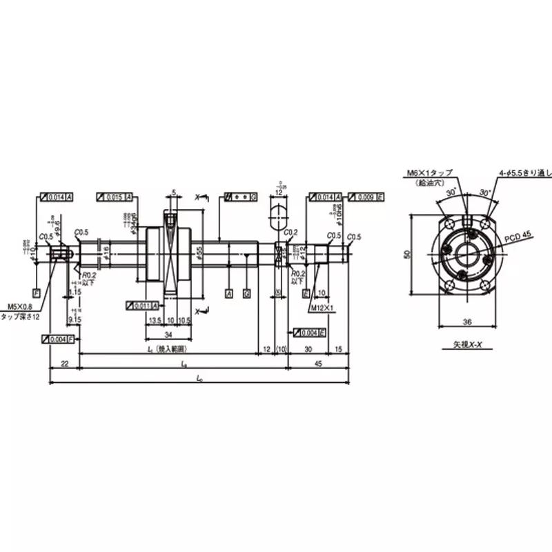 nsk-standard-ball-screw-shaft-end-completed-for-small-equipment-fa-10-mm-lead-w2003fa-1p-c5z10