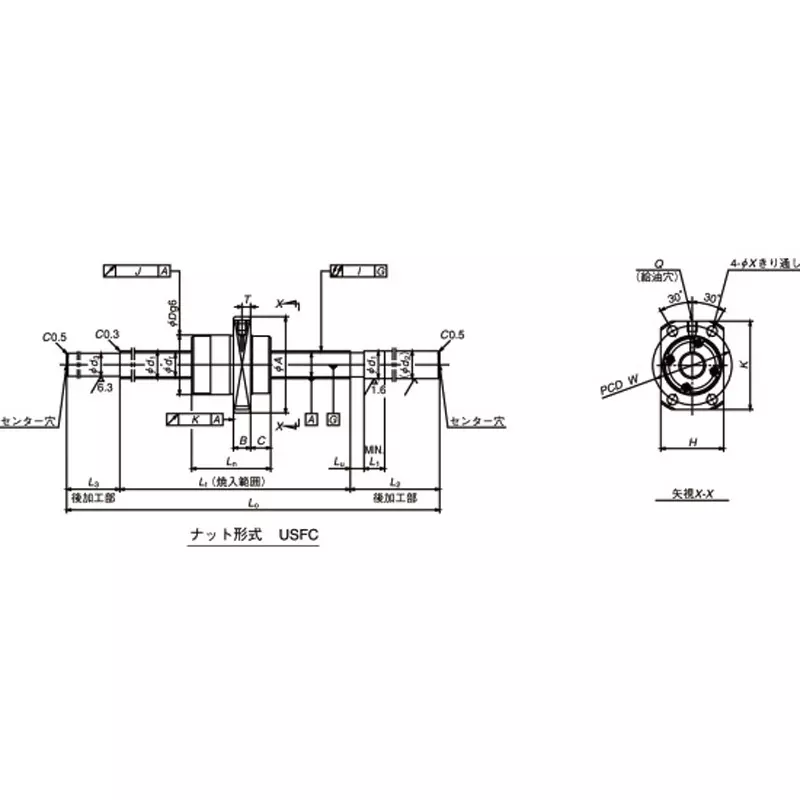 nsk-standard-ball-screw-unfinished-shaft-end-for-small-equipment-fs-5-mm-lead-w1202fs-1-c3t5
