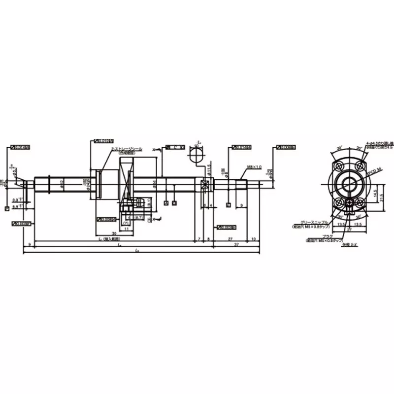 nsk-standard-ball-screw-shaft-end-finished-compact-fa-series-high-precision-clean-use-uss-5-mm-lead-uss1205n1d0321
