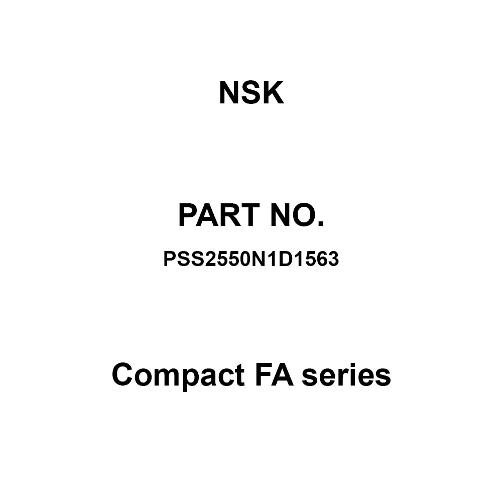 NSK Compact FA Series 50 mm Lead 1276(Lt-L) mm Max. Stroke, PSS2550N1D1563