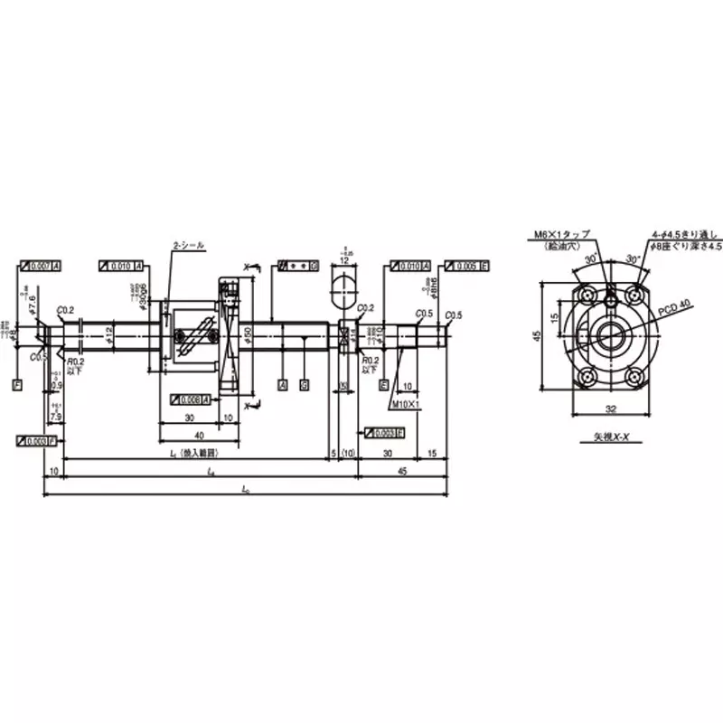 nsk-standard-ball-screw-shaft-end-completed-for-small-equipment-fa-25-mm-lead-w2511fa-4-c5t25