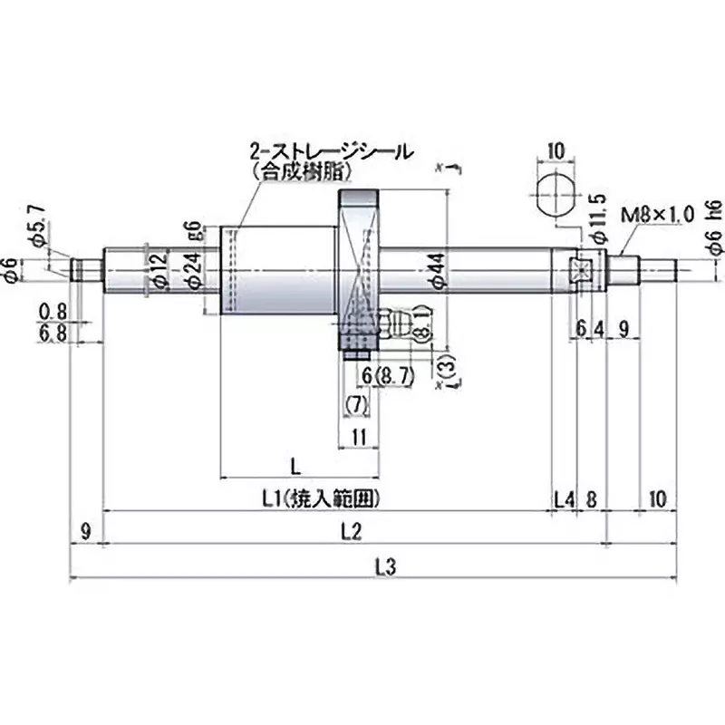 NSK Compact FA Series 5 mm Lead 530 mm Max. Stroke, PSS1205N1D0621