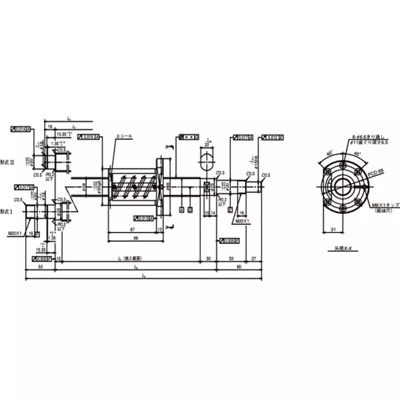nsk-standard-ball-screw-shaft-end-finished-machine-tool-sa-5-mm-lead-w3209sa-2z-c5z5