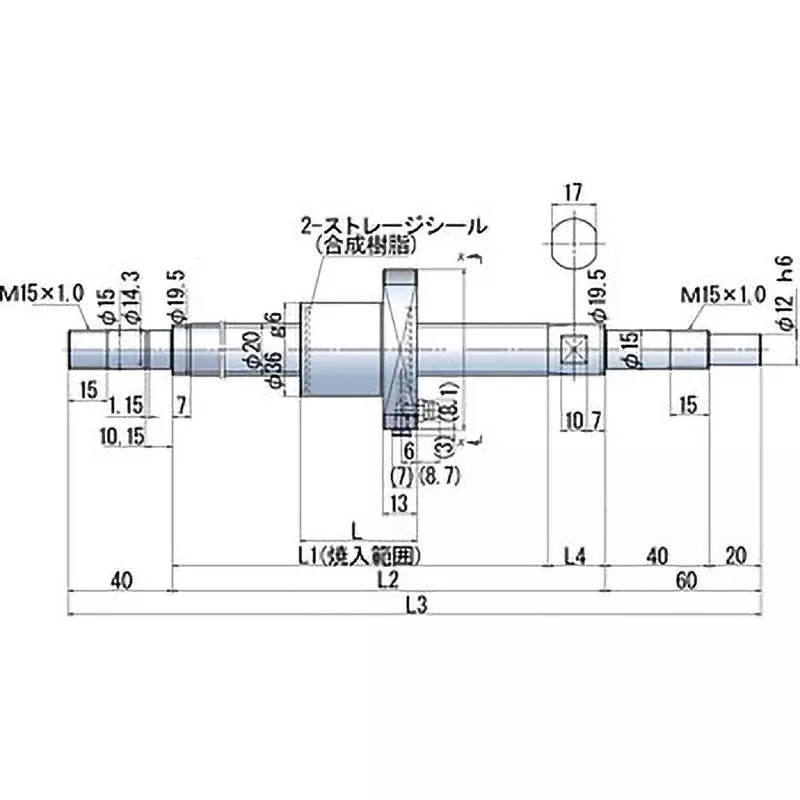 NSK Compact FA Series 30 mm Lead 1034 mm Max. Stroke, PSS2030N1D1235
