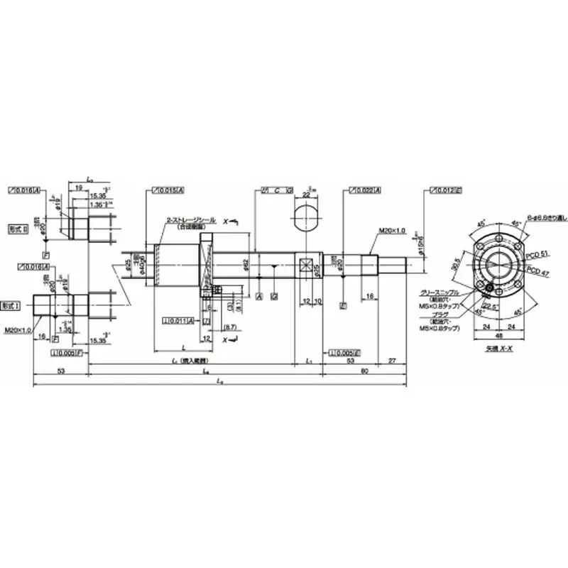 nsk-standard-ball-screw-shaft-end-finished-compact-fa-series-general-use-pss-mm-lead-pss1005n1d0321