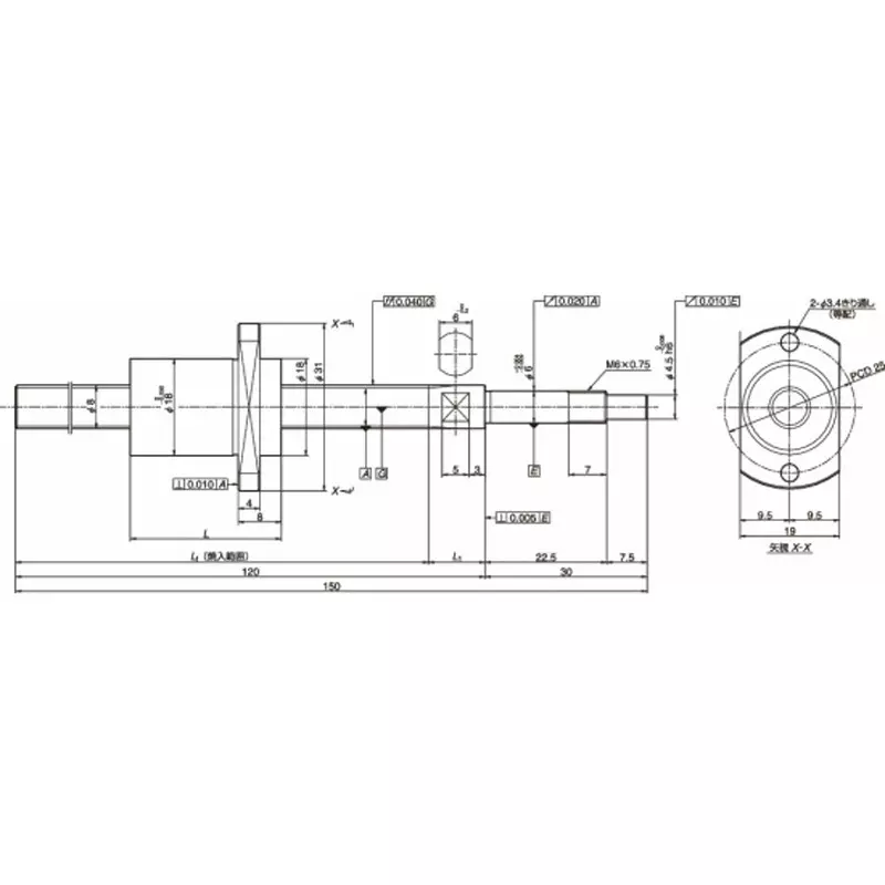 nsk-standard-ball-screw-shaft-end-finished-compact-fa-series-general-use-pss-mm-lead-pss2010n1d1214
