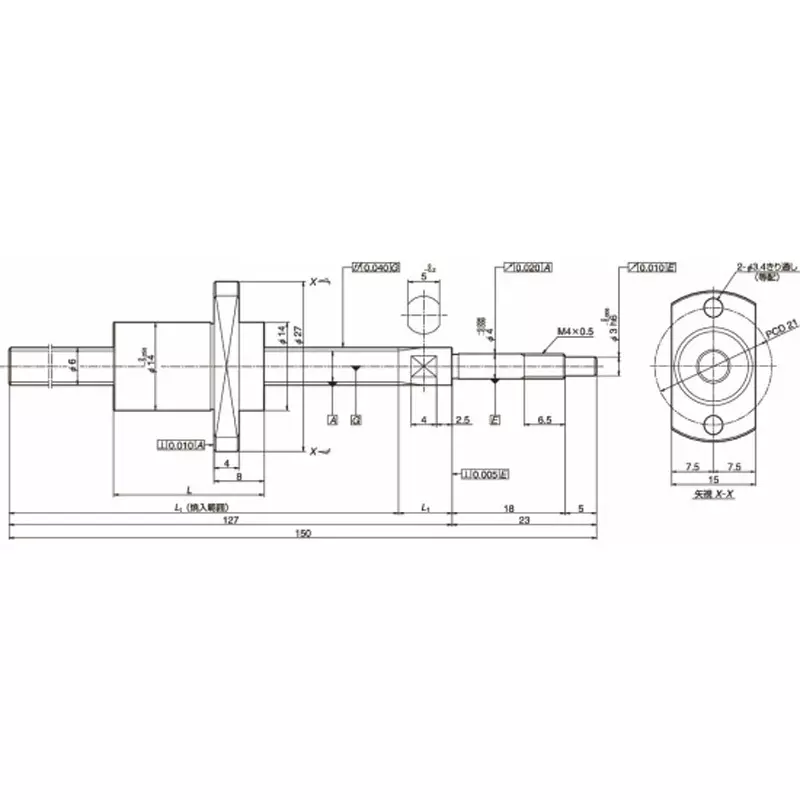 nsk-standard-ball-screw-shaft-end-finished-compact-fa-series-general-use-pss-mm-lead-pss2550n1d0929