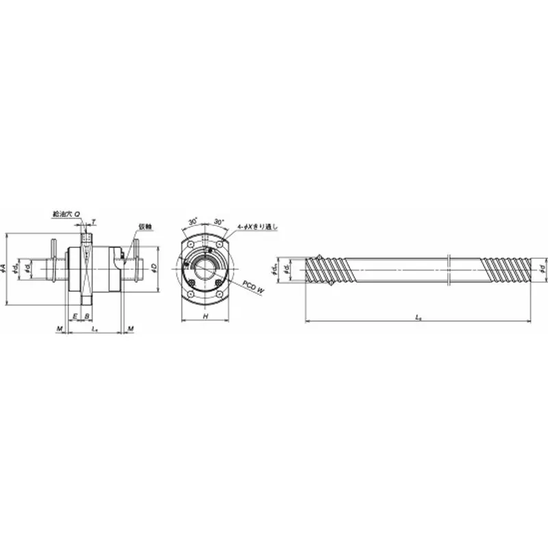 nsk-standard-ball-screw-unfinished-shaft-end-conveyor-r-series-tube-type-single-flange-nut-rnftl-mm-lead-rnftl2806a25