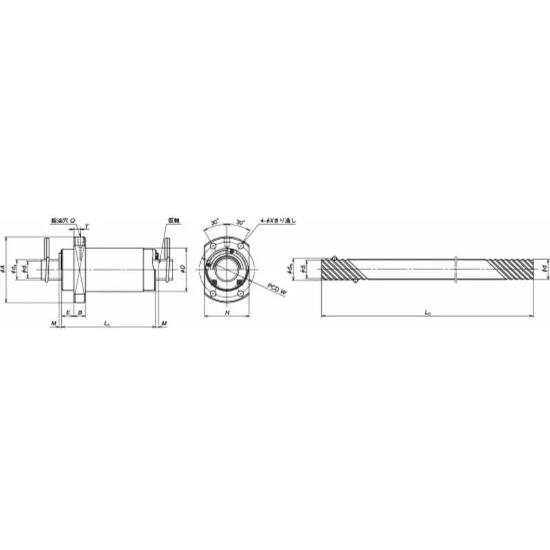 nsk-standard-ball-screw-unfinished-shaft-end-conveyor-r-series-tube-type-single-flange-nut-rnftl-mm-lead-rnftl2806a25