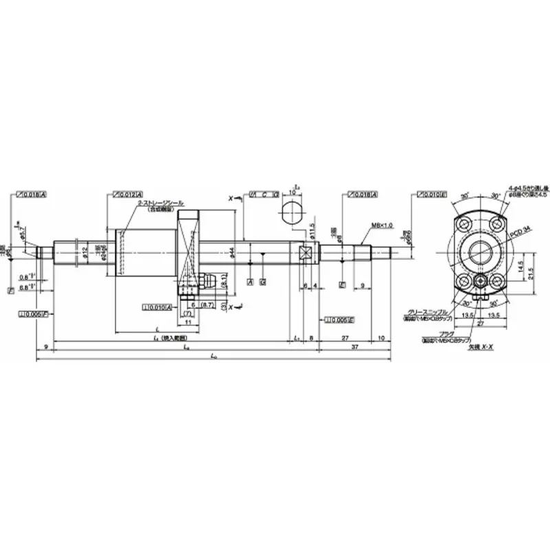 nsk-standard-ball-screw-shaft-end-finished-compact-fa-series-general-use-pss-mm-lead-pss2060n1d1935