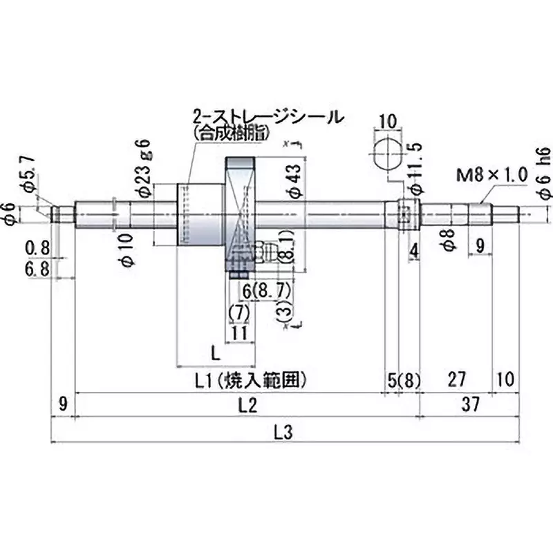 NSK Compact FA Series 10 mm Lead 430 mm Max. Stroke, PSS1010N1D0521